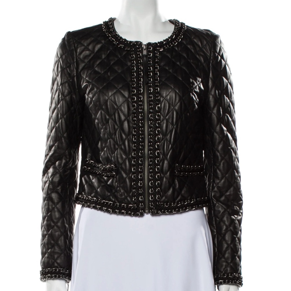 Black leather jacket